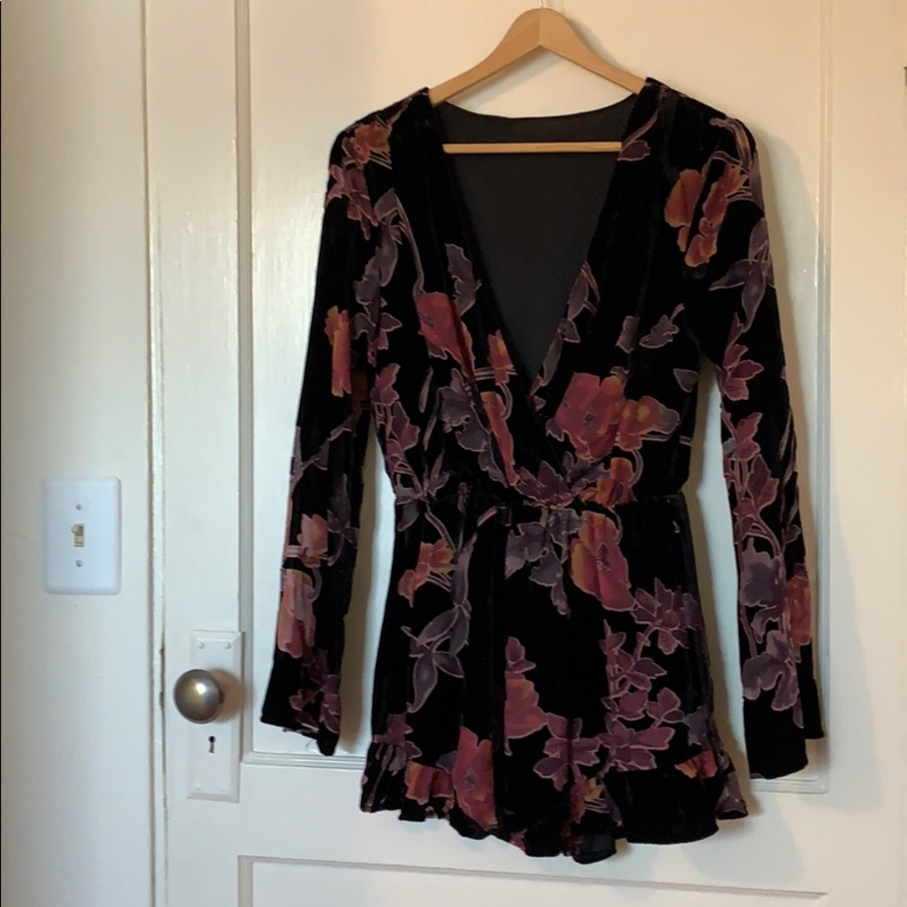 For Love And Lemons burnout velvet romper